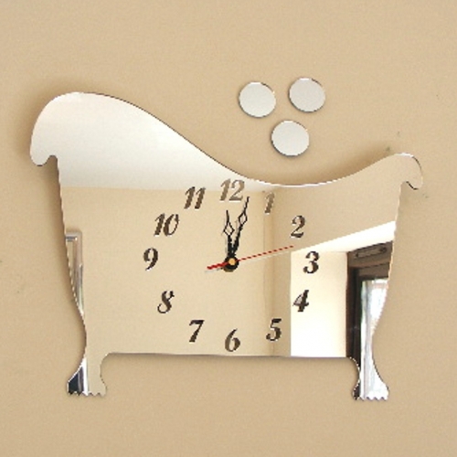 Bath & Bubbles Clock Mirror - 40cm